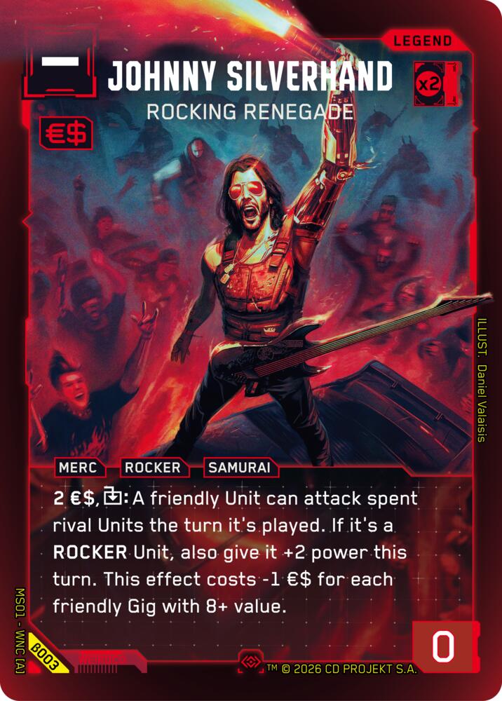 Johnny Silverhand Rocking Renegade Secret B003 (Welcome to Night City - Beta)  - Foil