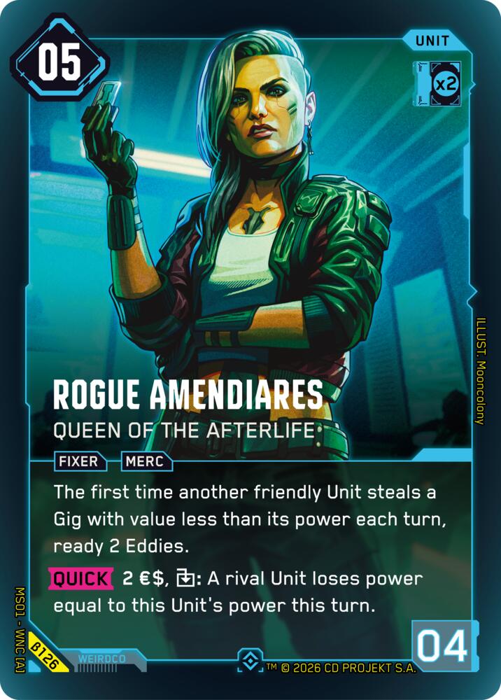 Rogue Amendiares Queen of the Afterlife Epic B126 (Welcome to Night City - Beta)  - Foil
