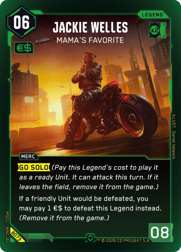 Jackie Welles Mamas Favorite Rare B073 (Welcome to Night City - Beta)  - Foil