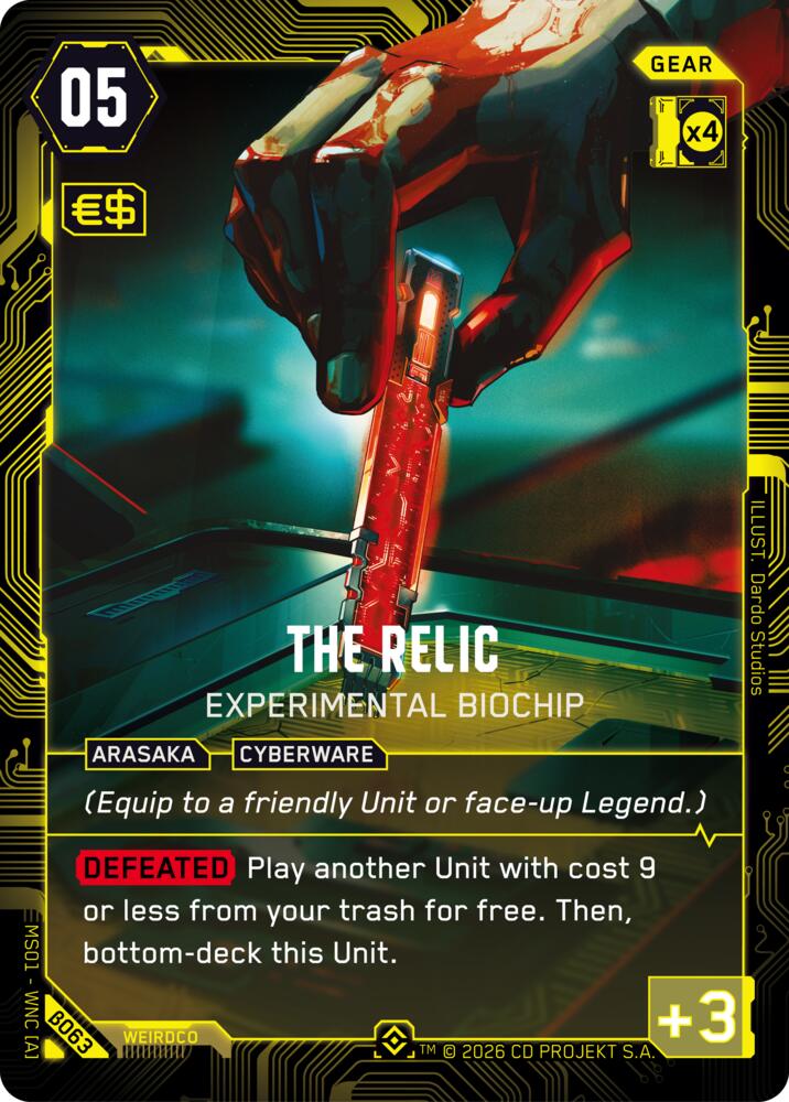 The Relic Experimental Biochip Epic B063 (Welcome to Night City - Beta)  - Foil