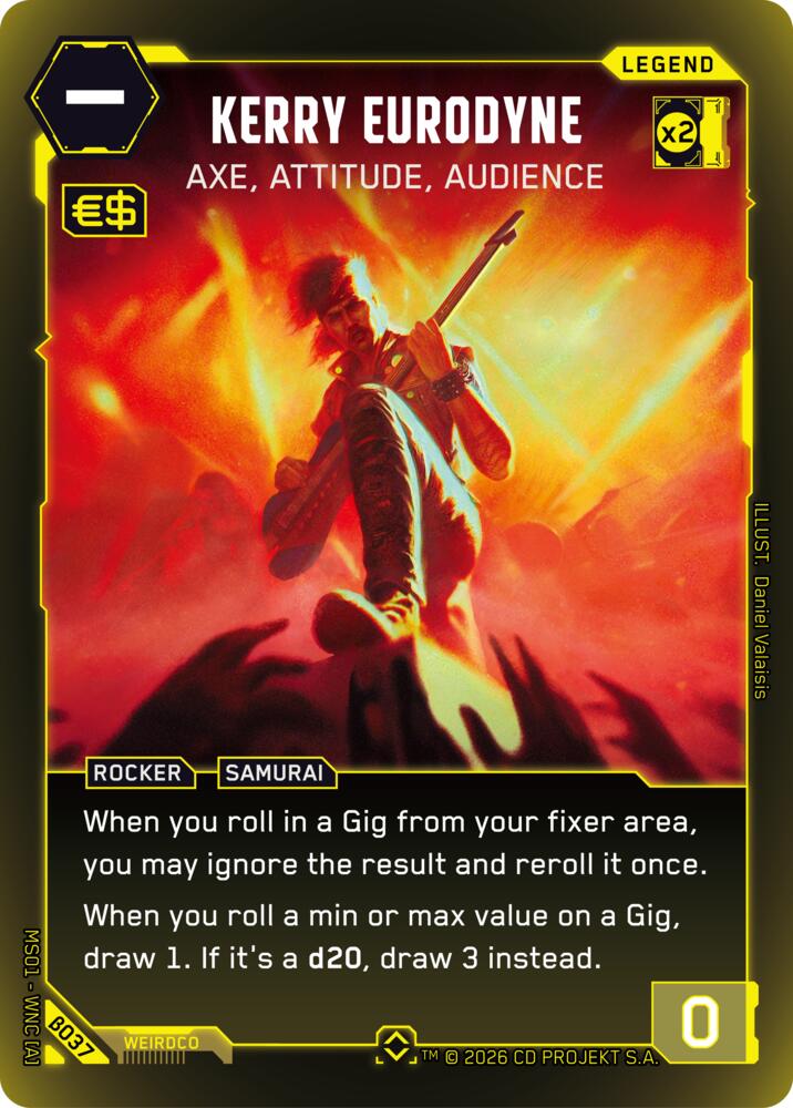 Kerry Eurodyne Axe Attitude Audience Rare B037 (Welcome to Night City - Beta)  - Foil