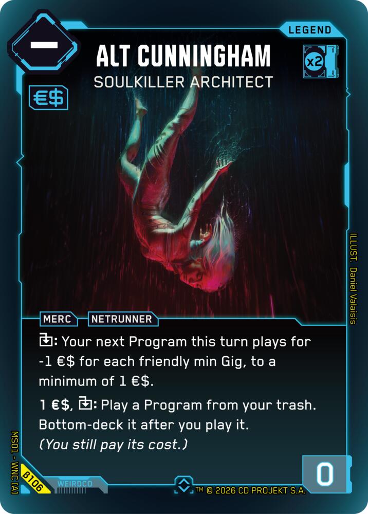 Alt Cunningham Soulkiller Architect Rare B106 (Welcome to Night City - Beta)  - Foil