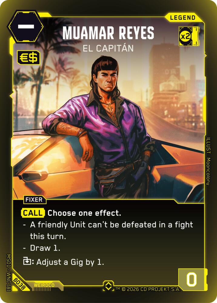Muamar Reyes El Capitan Rare B038 (Welcome to Night City - Beta)  - Foil