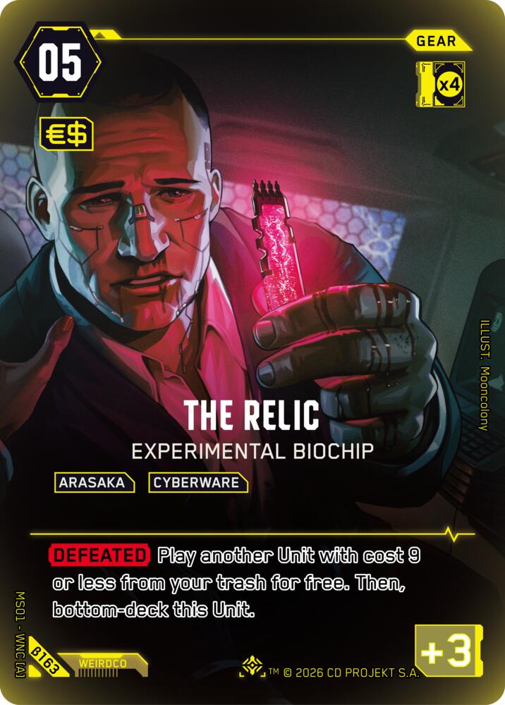 The Relic Experimental Biochip IO B163 (Welcome to Night City - Beta)  - Foil
