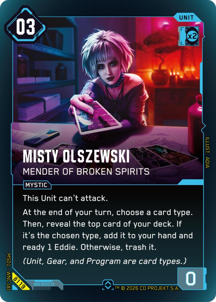 Misty Olszewski Mender of Broken Spirits B119 (Welcome to Night City - Beta)  - Foil