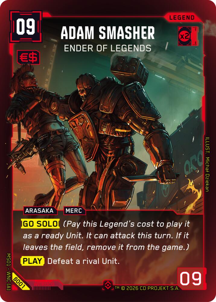 Adam Smasher Ender of Legends Epic B001 (Welcome to Night City - Beta)  - Foil