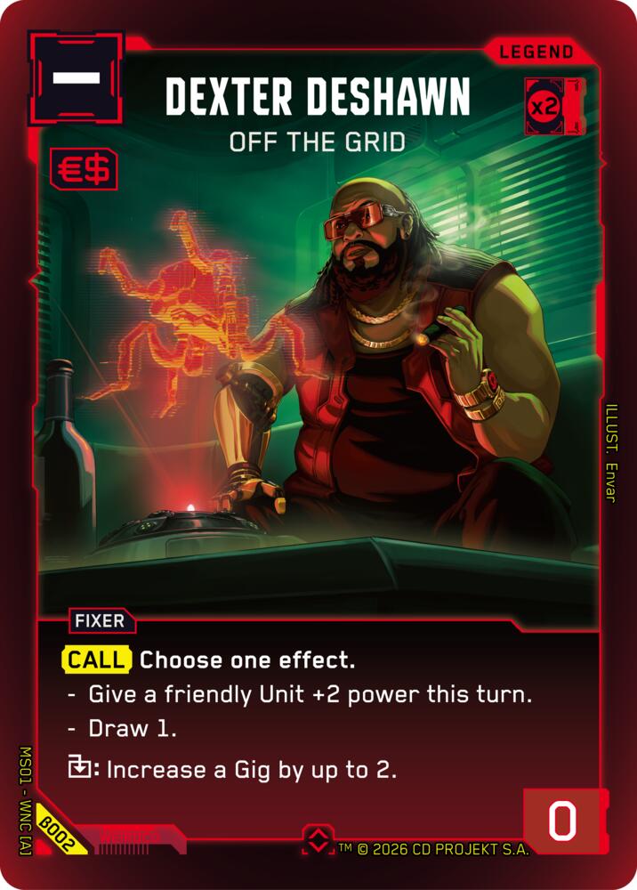 Dexter DeShawn Off the Grid Rare B002 (Welcome to Night City - Beta)  - Foil
