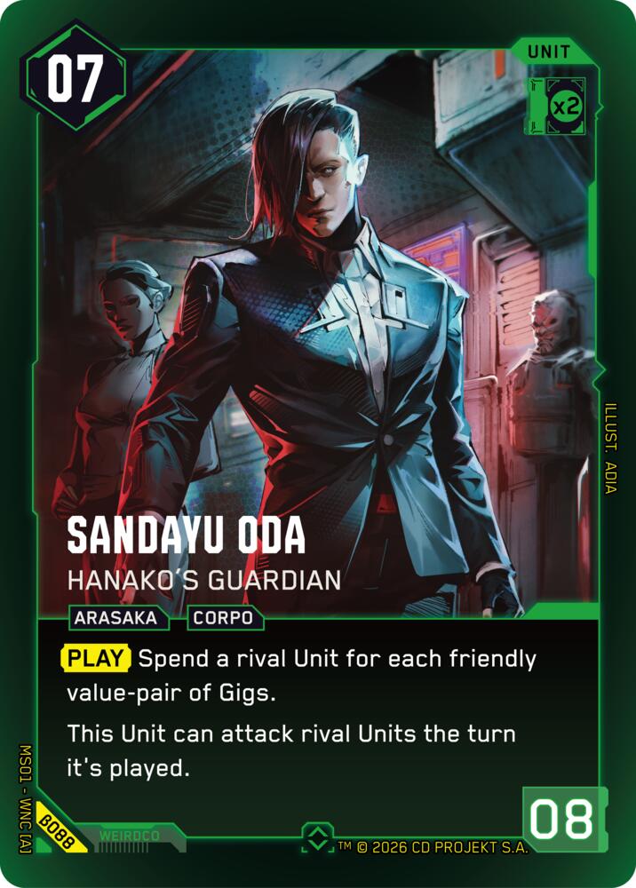 Sandayu Oda Hanakos Guardian Rare B088 (Welcome to Night City - Beta)  - Foil