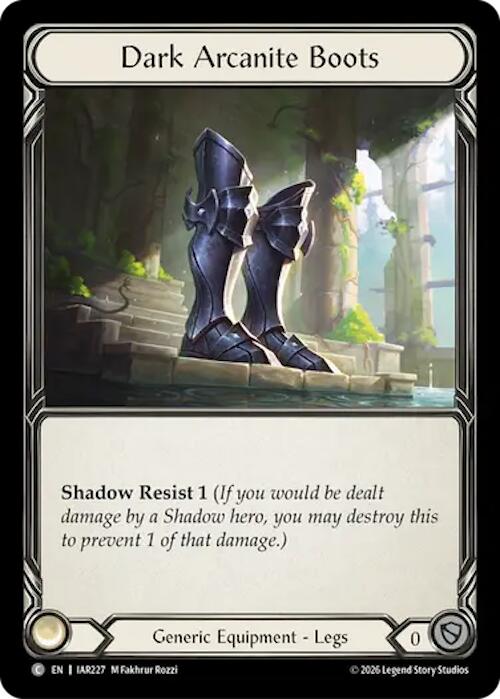 Dark Arcanite Boots IAR227 (Usurp the Shadow Throne)  - Cold Foil