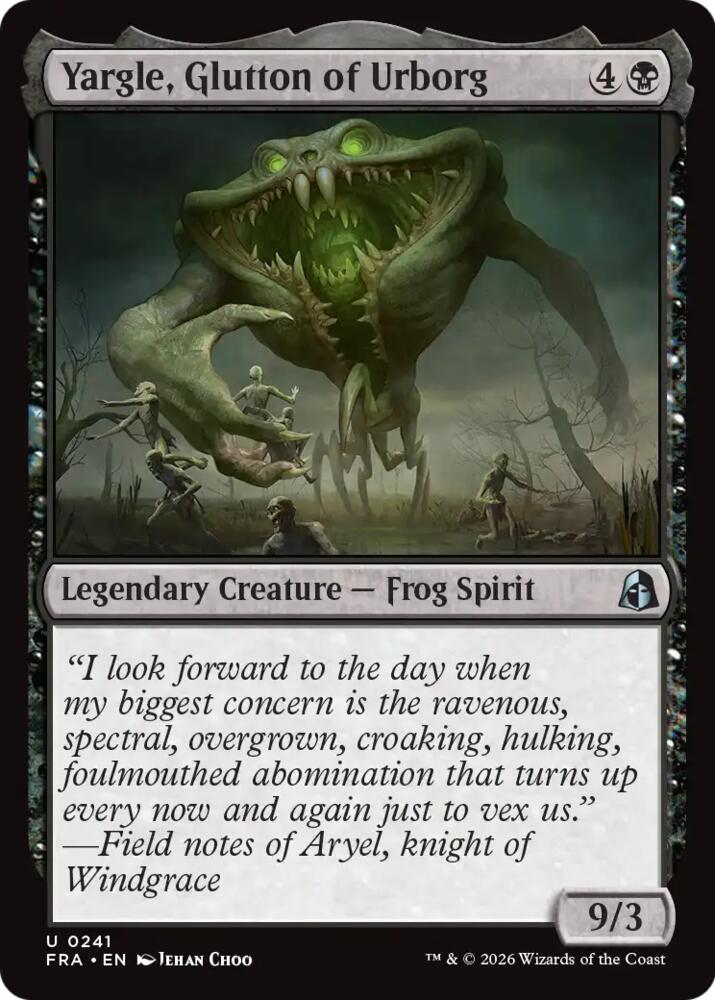 Yargle, Glutton of Urborg 241 (Reality Fracture)  - Foil