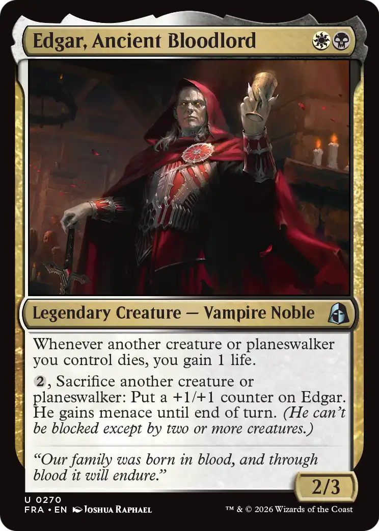 Edgar, Ancient Bloodlord 270 (Reality Fracture)  - Foil