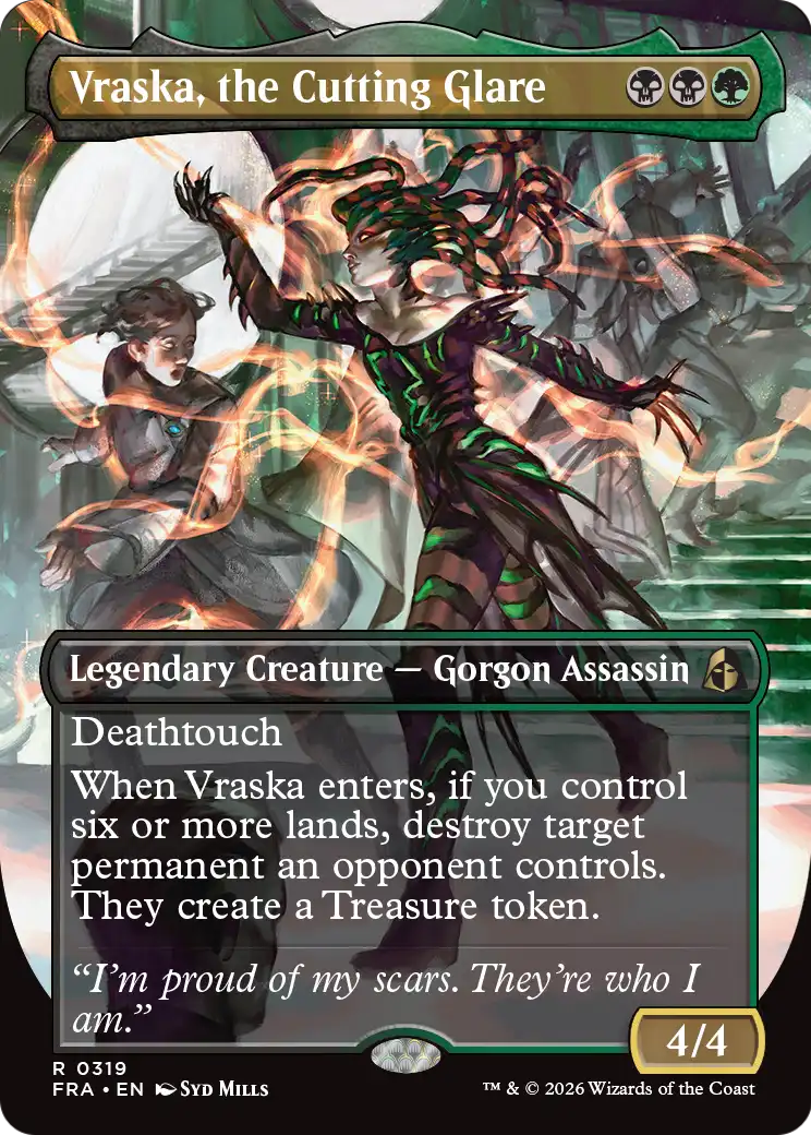Vraska, the Cutting Glare 319 (Reality Fracture)  - Borderless
