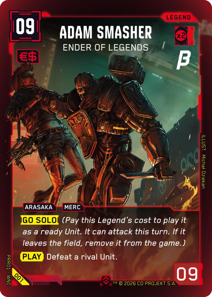 Adam Smasher Ender of Legends 001 (Pre-Release Beta)  - Foil
