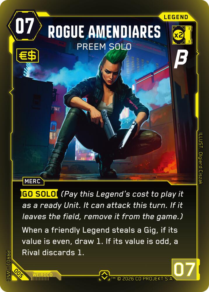 Rogue Amendiares Preem Solo 005 (Pre-Release Beta)  - Foil