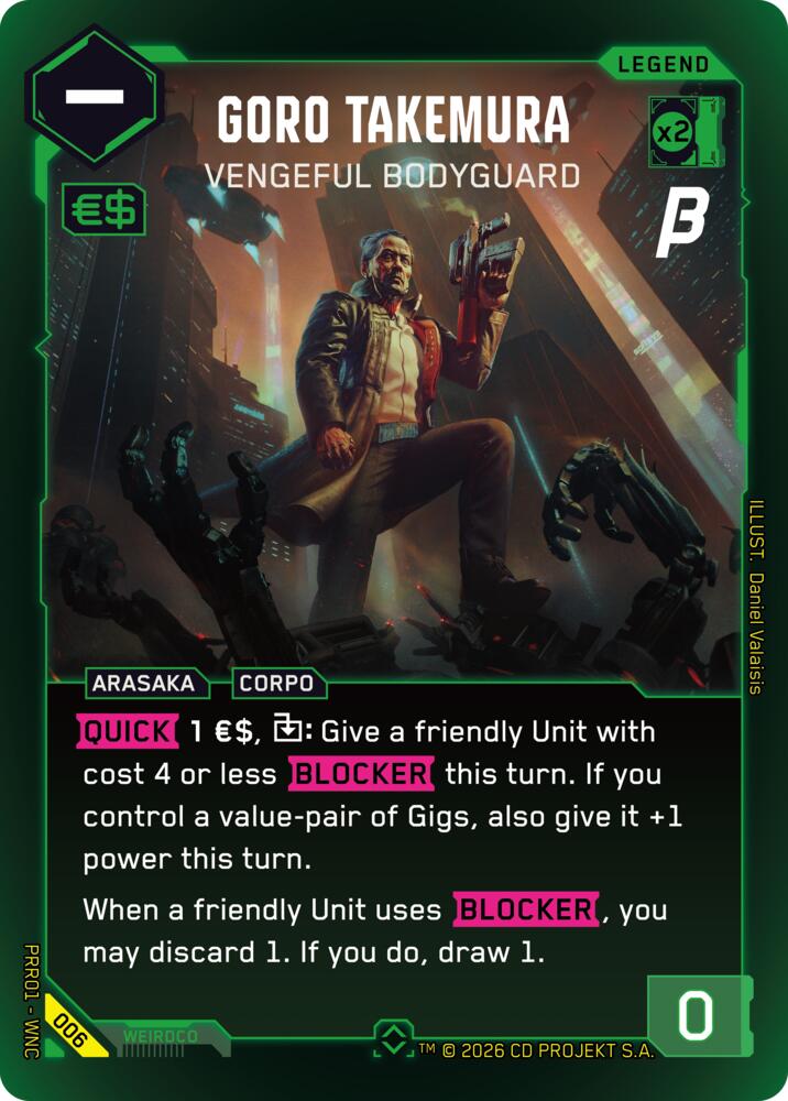 Goro Takemura Vengeful Bodyguard 006 (Pre-Release Beta)  - Foil