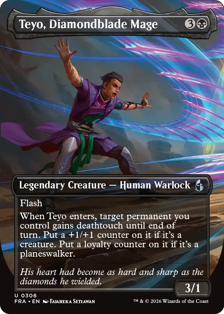 Teyo, Diamondblade Mage 306 (Reality Fracture)  - Borderless Foil