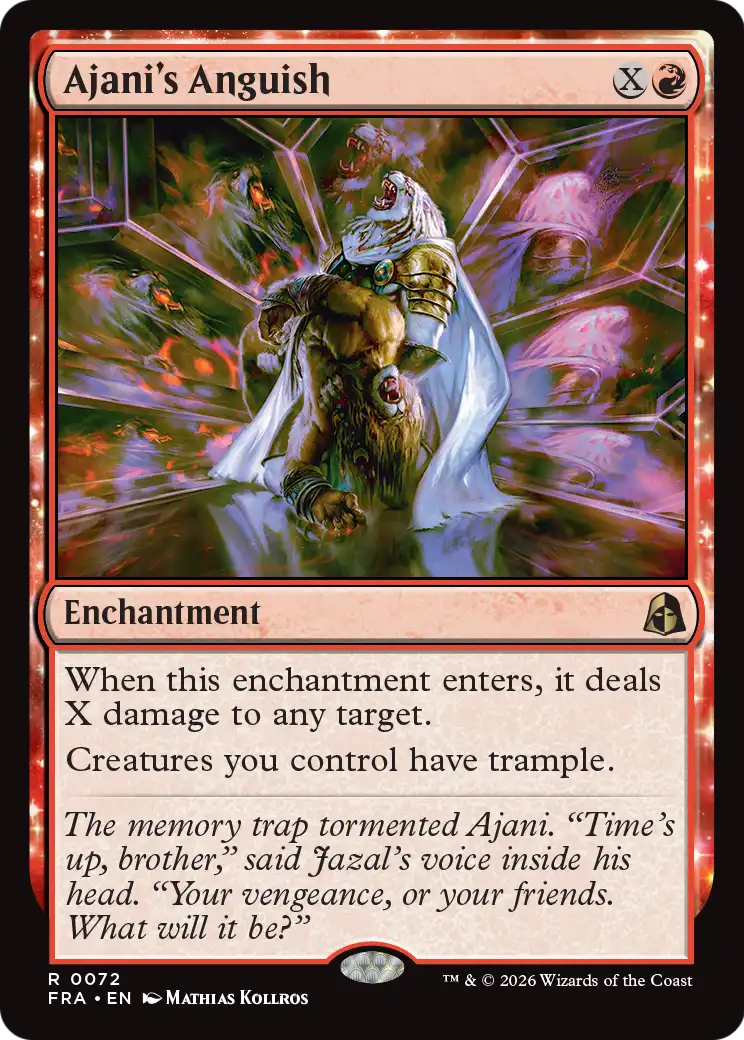 Ajani's Anguish 72 (Reality Fracture)  - Foil