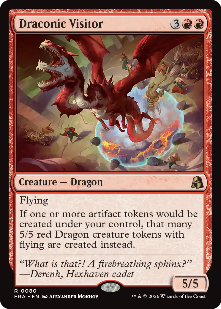 Draconic Visitor 80 (Reality Fracture)  - Foil
