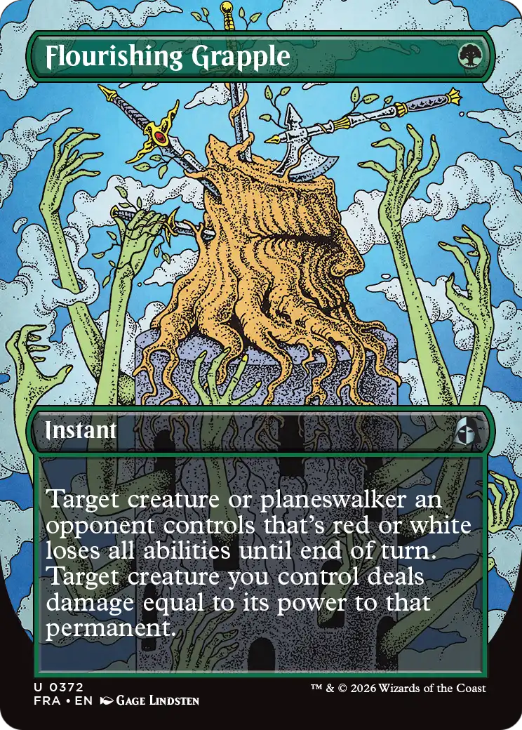 Flourishing Grapple 372 (Reality Fracture)  - Borderless Foil
