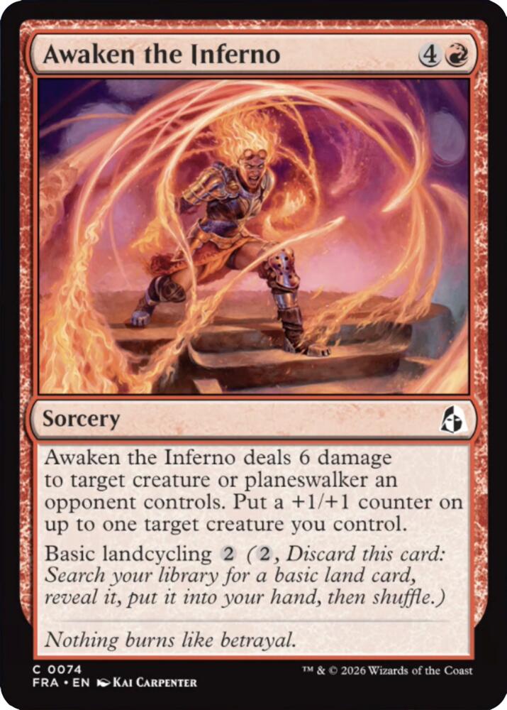 Awaken the Inferno 74 (Reality Fracture)  - Foil