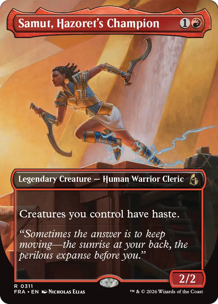 Samut, Hazoret's Champion 311 (Reality Fracture)  - Borderless Foil