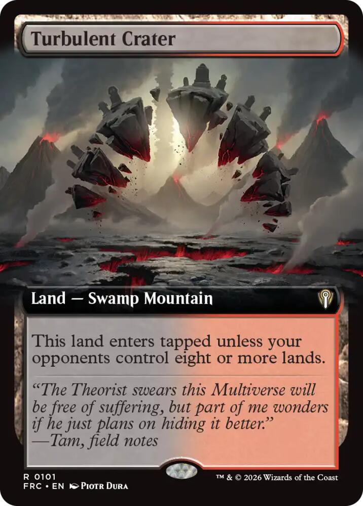 Turbulent Crater 101 (Commander: Reality Fracture)  - Extended Art