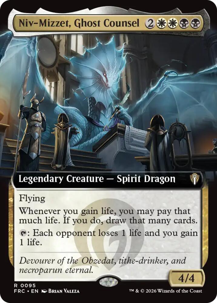 Niv-Mizzet, Ghost Counsel 95 (Commander: Reality Fracture)  - Extended Art