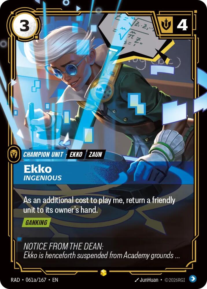 Ekko Ingenious Alternate Art 061a/167 (Radiance)  - Foil
