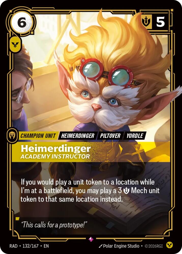 Heimerdinger - Academy Instructor 132/167 (Radiance)  - Foil