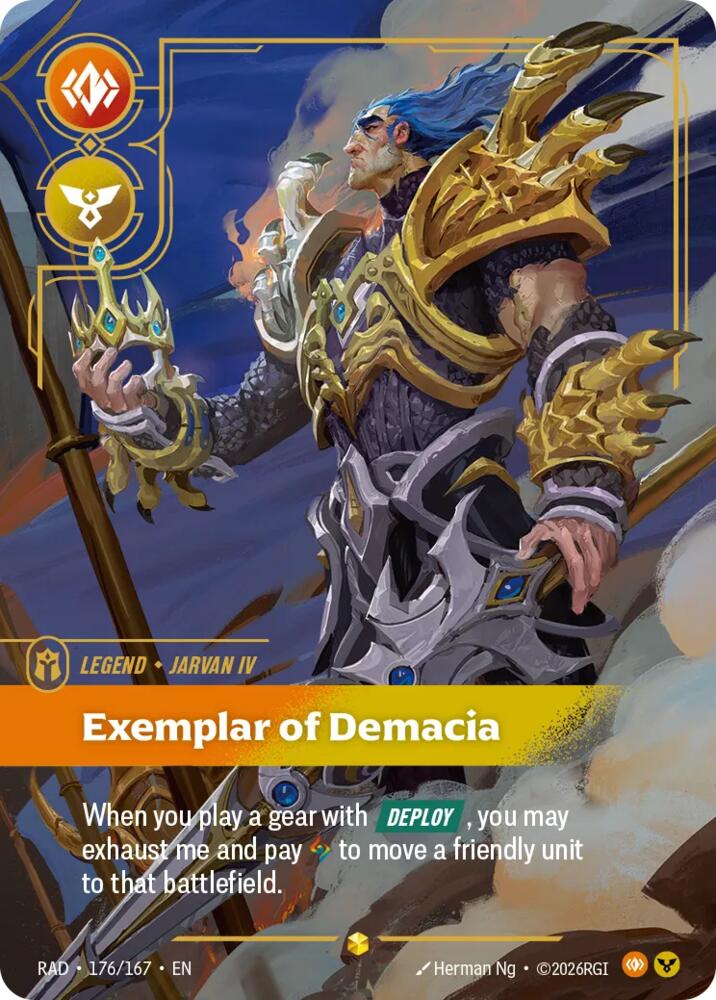 Jarvan IV Exemplar of Demacia Overnumbered 176/167 (Radiance)  - Foil