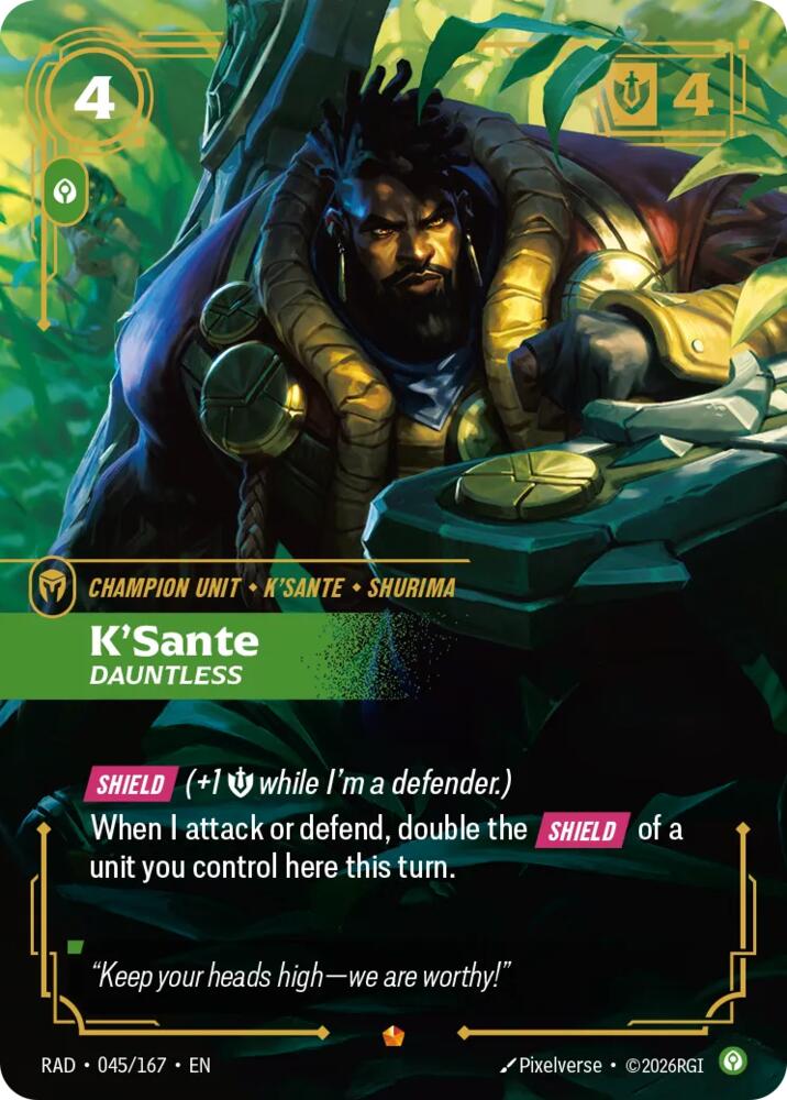 KSante Dauntless 045/167 (Radiance)  - Foil