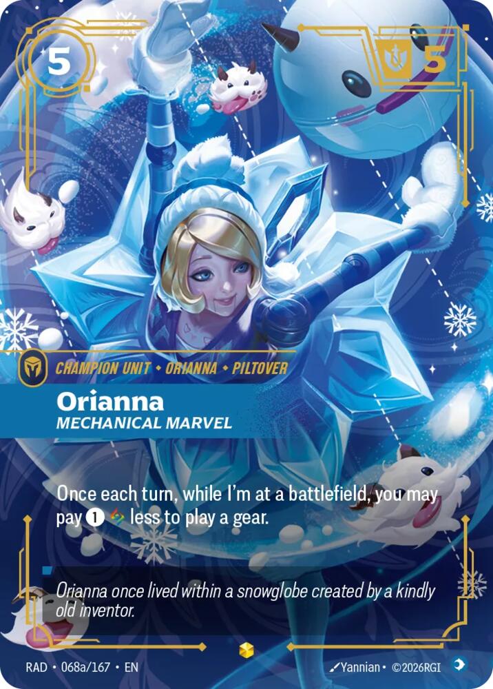 Orianna Mechanical Marvel Alternate Art 068a/167 (Radiance)  - Foil