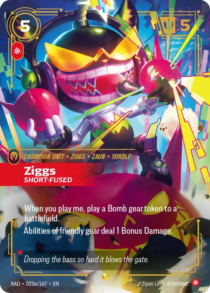 Ziggs Short Fused Alternate Art 023a/167 (Radiance)  - Foil