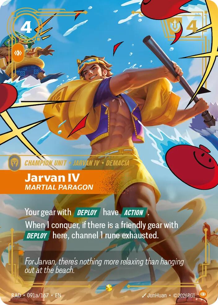 Jarvan IV Martial Paragon Alternate Art 091a/167 (Radiance)  - Foil