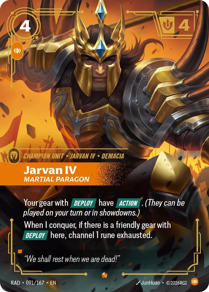 Jarvan IV Martial Paragon 091/167 (Radiance)  - Foil