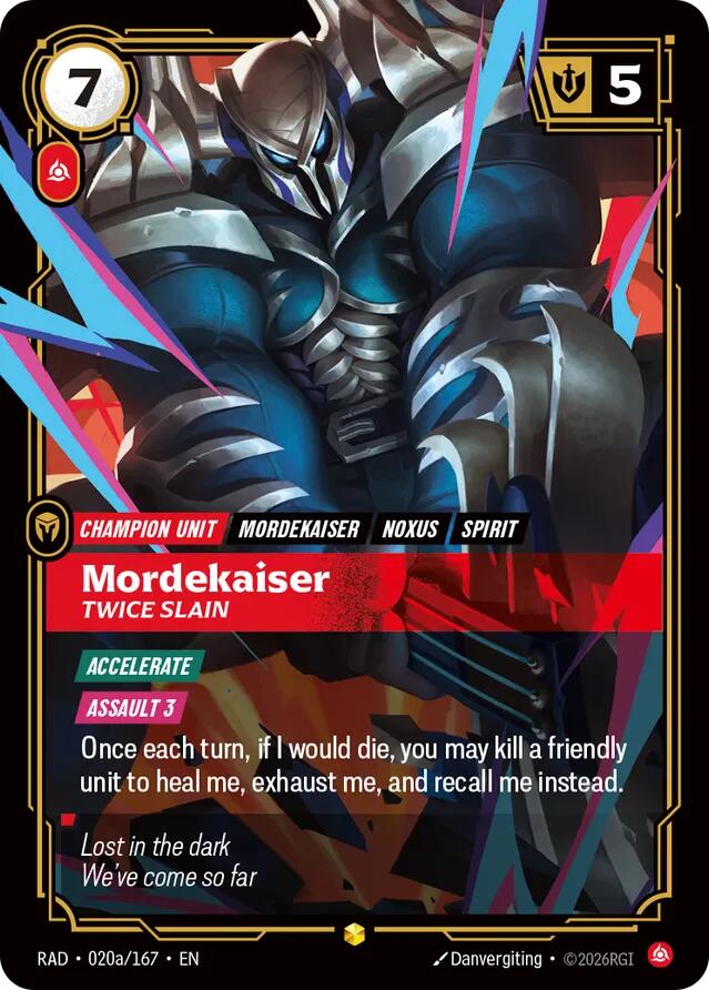 Mordekaiser Twice Slain Alternate Art 020a/167 (Radiance)  - Foil