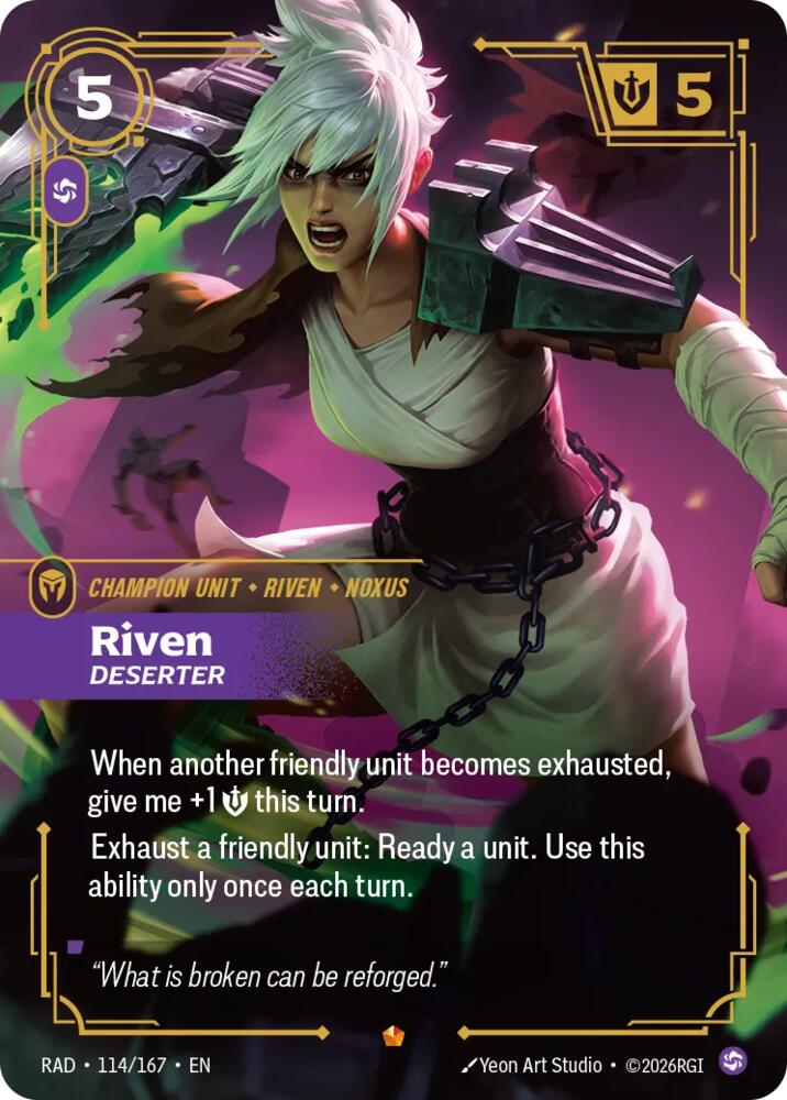 Riven Deserter 114/167 (Radiance)  - Foil