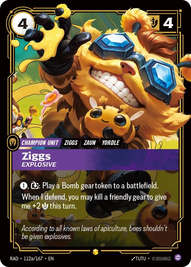 Ziggs Explosive Alternate Art 112a/167 (Radiance)  - Foil