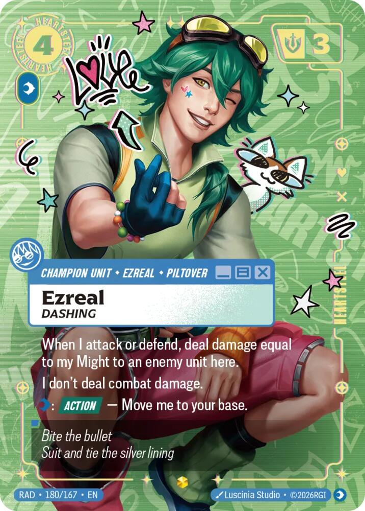 Ezreal Dashing Heartsteel Overnumbered 180/167 (Radiance)  - Foil