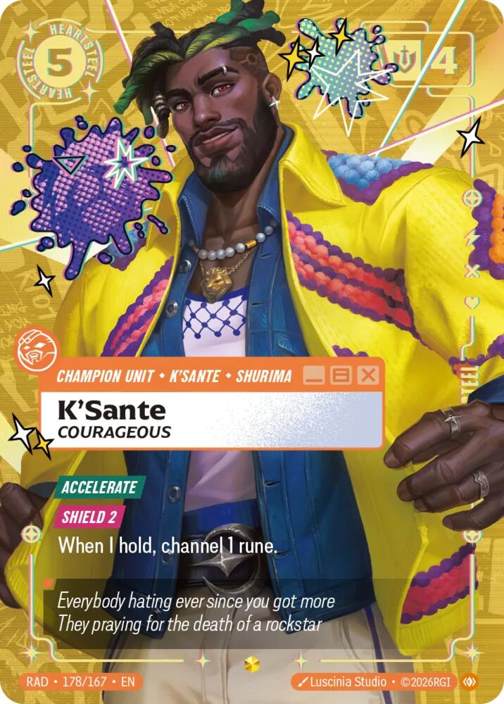 K'Sante - Courageous (Heartsteel) 178/167 (Radiance)  - Foil