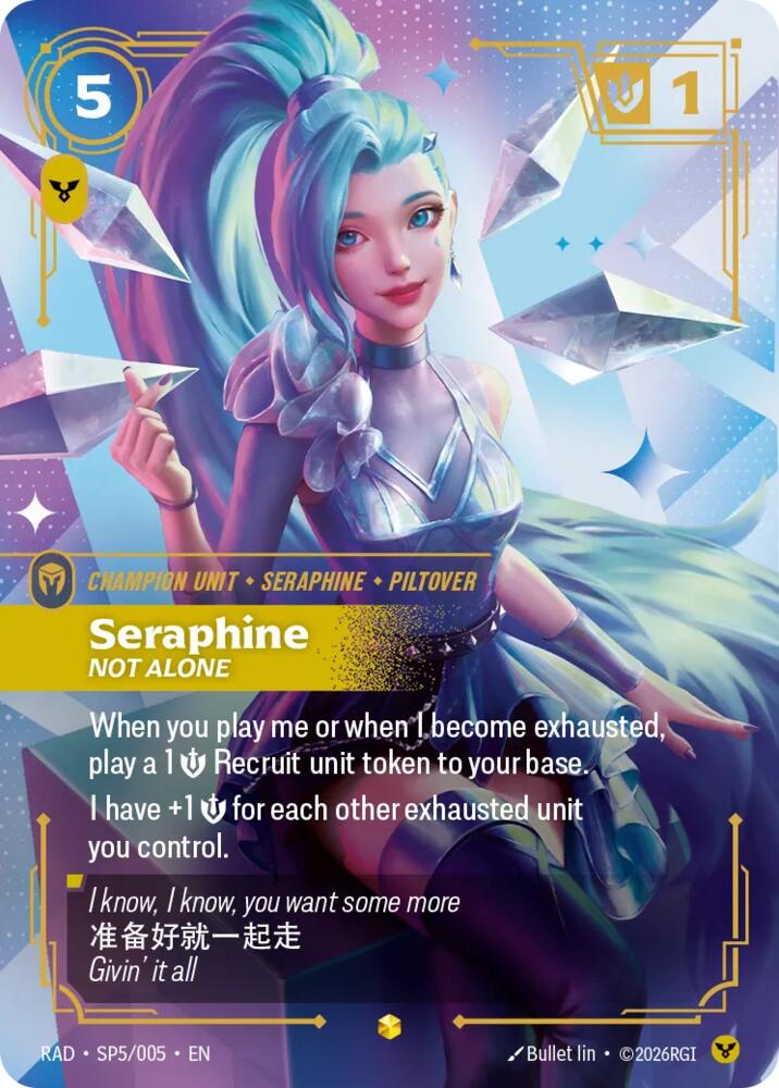 Seraphine Not Alone K DA Special Art Card SP5/005 (Radiance)  - Foil