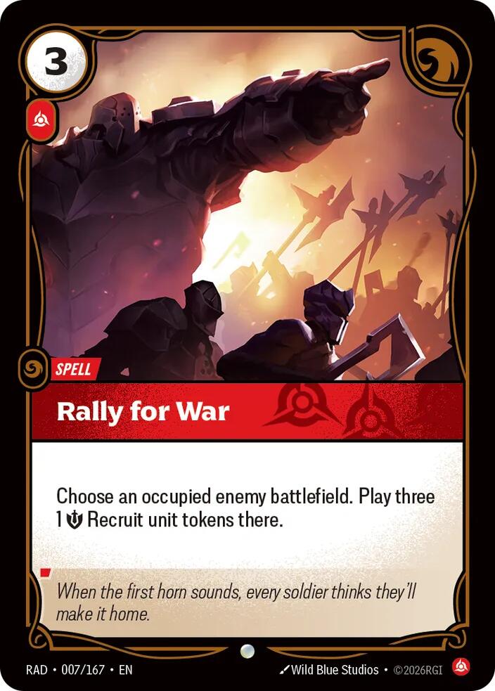 Rally for War 007/167 (Radiance)  - Foil