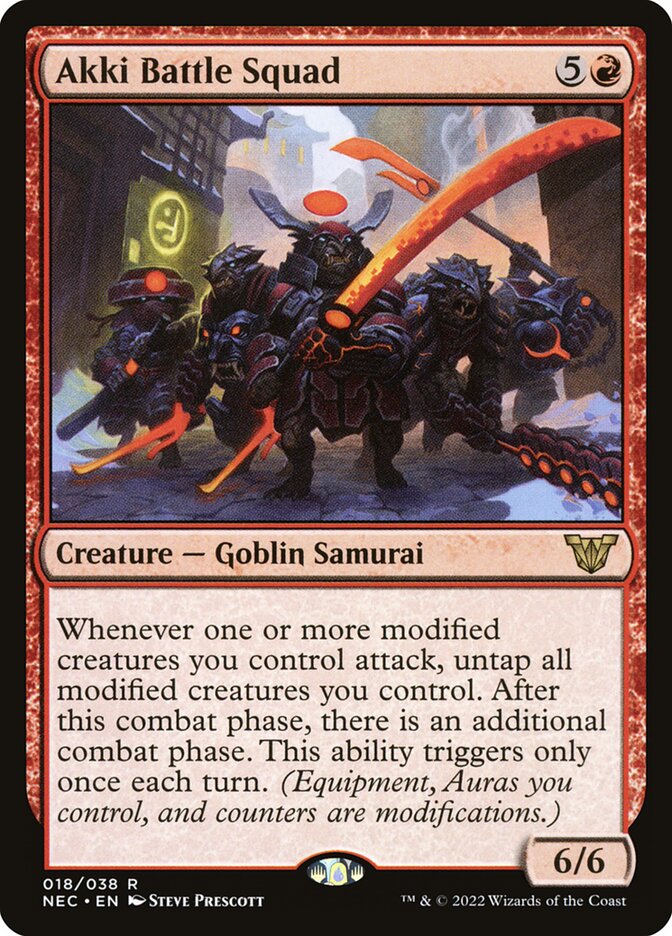 Akki Battle Squad 18 (Commander: Kamigawa: Neon Dynasty) 