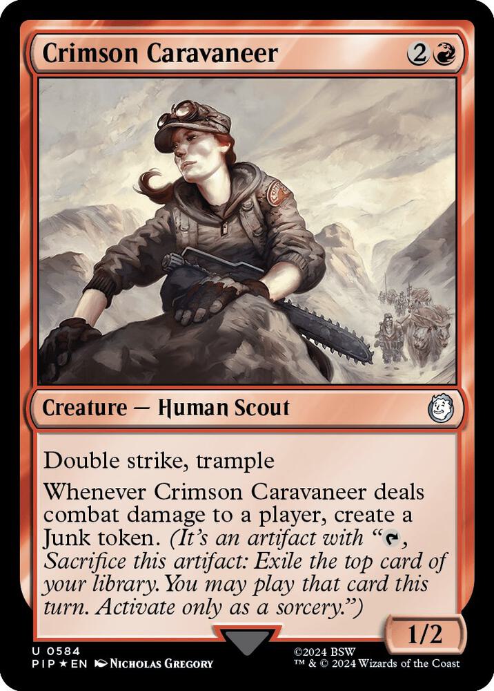 Crimson Caravaneer 584/326 (Universes Beyond: Fallout)  - Surge Foil