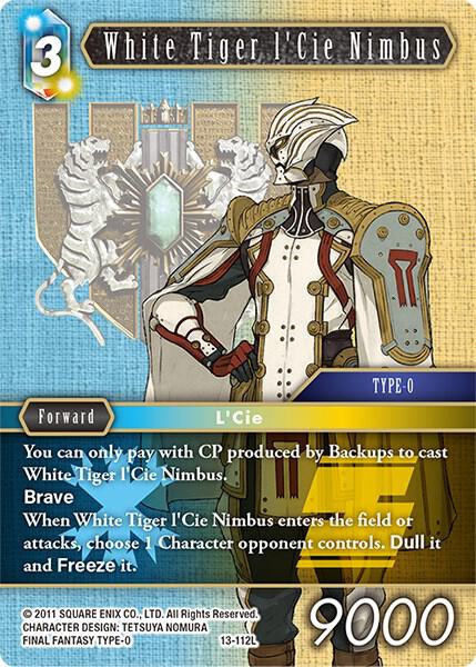 White Tiger lCie Nimbus 13-112L (Opus XIII: Crystal Radiance) 