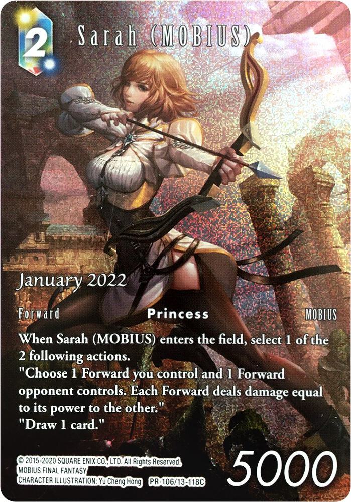 Sarah (MOBIUS) January 2022 PR-106/13-118C (FF: Promo Cards)  - Foil
