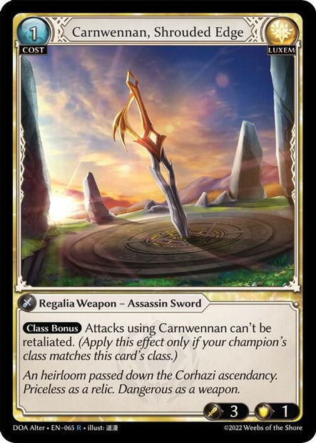 Carnwennan Shrouded Edge (Dawn of Ashes Alter Edition) 