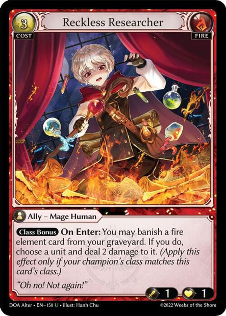 Reckless Researcher (Dawn of Ashes Alter Edition) 