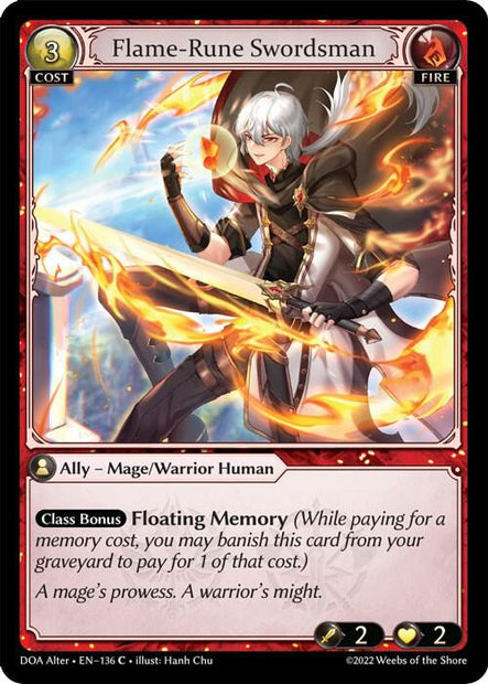 Flame-Rune Swordsman 136 (Dawn of Ashes Alter Edition) 