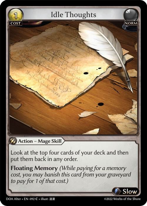 Idle Thoughts 092 (Dawn of Ashes Alter Edition) 